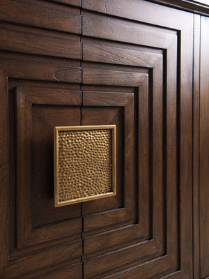 Lexington Los Gatos Buffet - Elegant Walnut Design With Artisan Hardware, Adjustable Shelves & Silver Storage Drawers Montecito  740-852