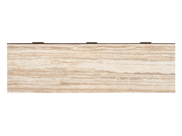 Lexington Tiburon Sideboard With Artisan Metal Base And Tiger Brown Travertine Top For Elegant Storage Solutions Montecito  740-869c