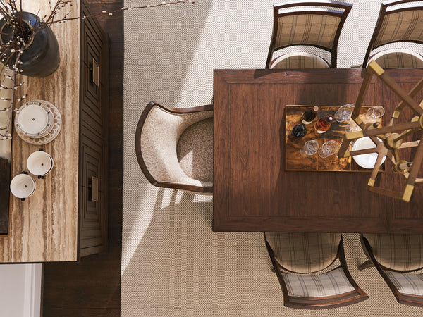 Lexington Elk Grove Elegant Rectangular Dining Table With Artisan Metal Base And Expansive Seating For Ten Montecito  740-877