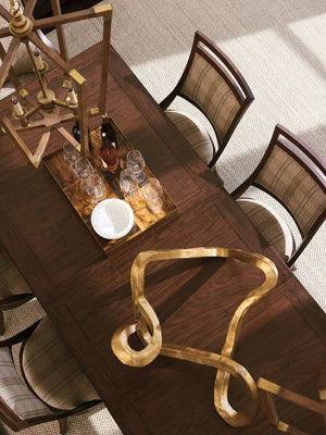 Lexington Elk Grove Elegant Rectangular Dining Table With Artisan Metal Base And Expansive Seating For Ten Montecito  740-877