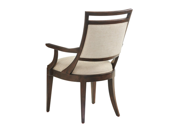 Lexington Driscoll Elegant Transitional Chair With Concave Back, Rich Walnut Finish, And Artisan Metal Base Montecito  740-881-01