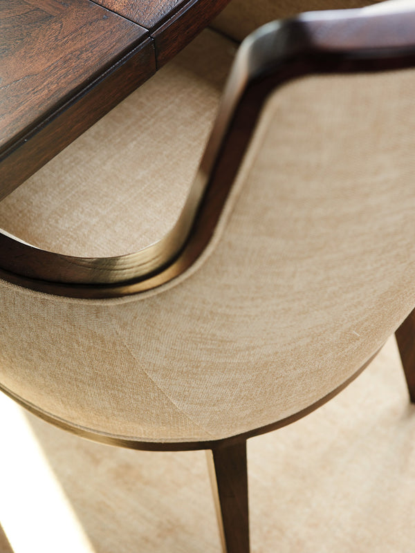 Lexington Bromley Elegant Arm Chair - Chic Transitional Design With Rich Walnut Finish And Artisan Details Montecito  740-883-01