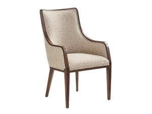 Lexington Bromley Elegant Arm Chair - Chic Transitional Design With Rich Walnut Finish And Artisan Details Montecito  740-883-40