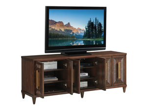 Lexington Modesto Media Console - Elegant Walnut Finish, Artisan Metal Bases & Stylish Storage Solutions Montecito  740-907