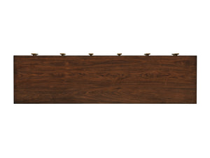 Lexington Modesto Media Console - Elegant Walnut Finish, Artisan Metal Bases & Stylish Storage Solutions Montecito  740-907