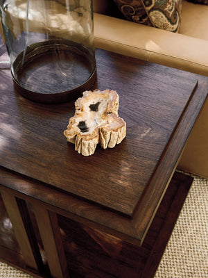 Lexington Alvarado Rectangular End Table - Elegant Walnut Design With Artisan Metal Base For Modern Interiors Montecito  740-950