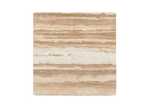 Lexington Menlo Park Metal End Table With Unique Tiger Brown Travertine Top And Artisan Maritime Brass Finish Montecito  740-955