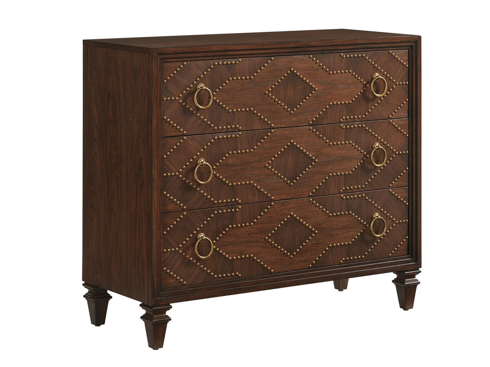 Lexington Woodland Hall Chest - Elegant Drawer Design With Nailhead Trim And Rich Walnut Finish For Your Home Montecito  740-973