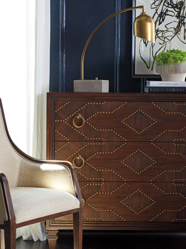 Lexington Woodland Hall Chest - Elegant Drawer Design With Nailhead Trim And Rich Walnut Finish For Your Home Montecito  740-973