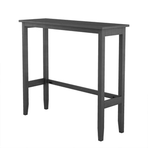 English Elm TOPMAX Farmhouse 48" Rectangular Wood Bar Height Dining Set with 2 Cushioned Chairs Space-Saving Appeal Gray N717P195018E