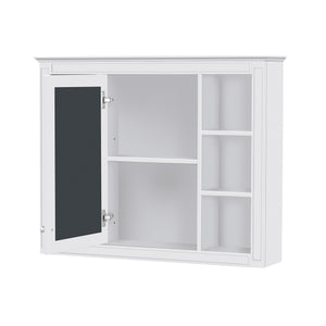 English Elm 36'' Modern Bathroom Vanity Set With Sink, Mirror & Open Shelves - Stylish Storage Solution! N710S236006K