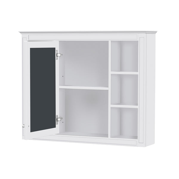 English Elm 36'' Modern Bathroom Vanity Set With Sink, Mirror & Open Shelves - Stylish Storage Solution! N710S236006K