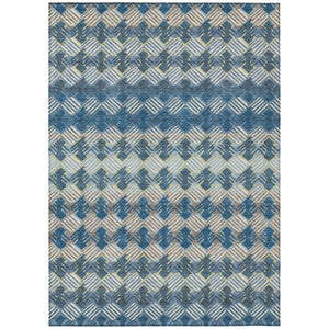 HomeRoots 10 Ft X 14 Ft Striped Polyester Indoor Outdoor Rug Washable Stain Resistant Patio 741008