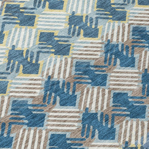 10 Ft X 14 Ft Striped Polyester Indoor Outdoor Rug Washable Stain Resistant Patio