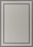 Unique Loom Outdoor Border Border Machine Made Border Rug Gray, Gray/Silver 8' 0" x 11' 4"