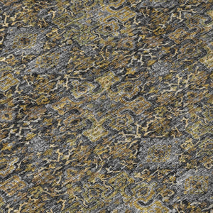 5x8 Damask Polyester Area Rug Washable Stain Resistant Indoor Outdoor Patio