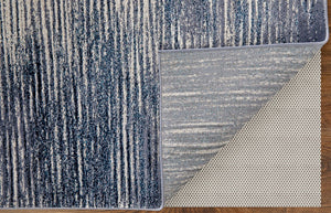 Feizy Rugs Indio Modern Low Pile Rug - Durable, Stain-resistant Design In Earthy Tones For Any Space Decor Blue,Gray,Ivory Polyester,Polypropylene Ind39gxfnvybluf05