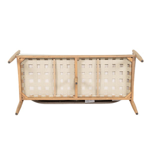 English Elm Christopher Knight Home® - Verona Outdoor Acacia Wood Loveseat With Beige Cushion, Handwoven Rope Detail For Stylish Comfort N775P309257A