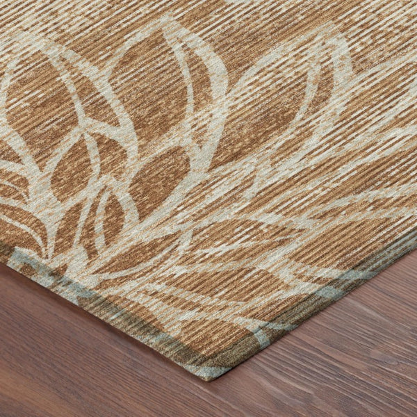 8x10 Floral Polyester Area Rug Stain Resistant for Indoor Outdoor Patios