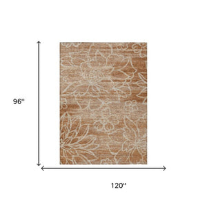8x10 Floral Polyester Area Rug Stain Resistant for Indoor Outdoor Patios