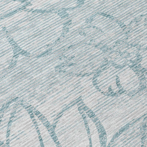 5x8 Floral Polyester Area Rug Stain Resistant Washable for Indoor Outdoor Spaces