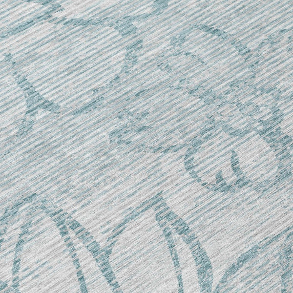 5x8 Floral Polyester Area Rug Stain Resistant Washable for Indoor Outdoor Spaces