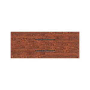 English Elm Modern Wavy Wall-mounted Queen Headboard with Organic Wood Grain Bohemian Bedroom Texture Walnut W1820P407910