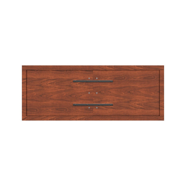 English Elm Modern Wavy Wall-mounted Queen Headboard with Organic Wood Grain Bohemian Bedroom Texture Walnut W1820P407910
