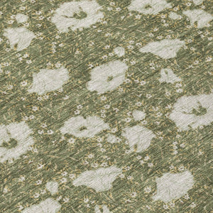 8 Foot Round Floral Polyester Area Rug Washable Indoor Outdoor Patio or Kitchen