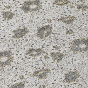 8 Foot Round Floral Polyester Area Rug Washable and Stain Resistant for Patio or Home