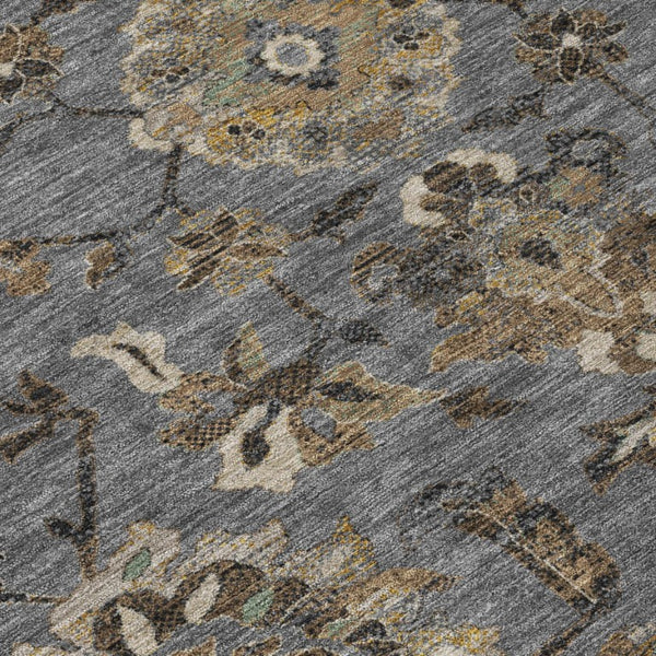 10 Ft Floral Medallion Polyester Area Rug Stain Resistant for Indoor Outdoor Use