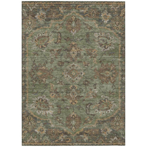 HomeRoots 5 X 8 Floral Medallion Polyester Area Rug Stain Resistant Indoor Outdoor Use 741664