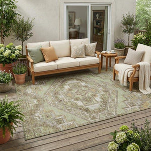 5x8 Southwestern Polyester Area Rug Washable Stain Resistant Indoor Outdoor Patio