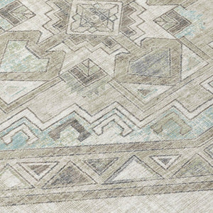9 X 12 Southwestern Polyester Area Rug Washable Stain Resistant Indoor Outdoor