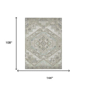 9 X 12 Southwestern Polyester Area Rug Washable Stain Resistant Indoor Outdoor