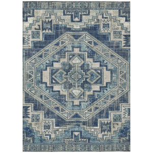 HomeRoots 8x10 Southwestern Polyester Area Rug Washable Stain Resistant Indoor Outdoor Use 741696
