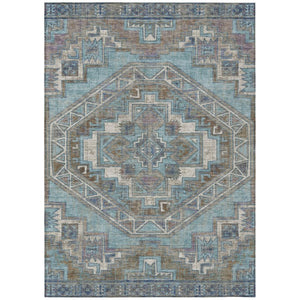 HomeRoots 8 X 10 Southwestern Polyester Area Rug Stain Resistant for Patio or Living Room 741702