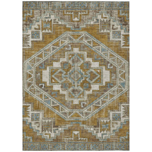 HomeRoots 9 X 12 Southwestern Polyester Area Rug Stain Resistant for Indoor Outdoor Use 741709