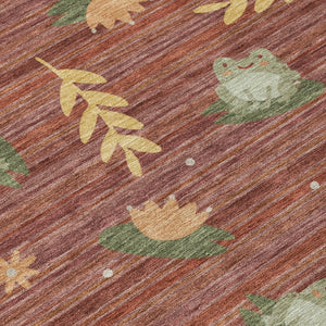10 Ft X 14 Ft Botanical Leaf Polyester Area Rug Stain Resistant for Patio or Living Room