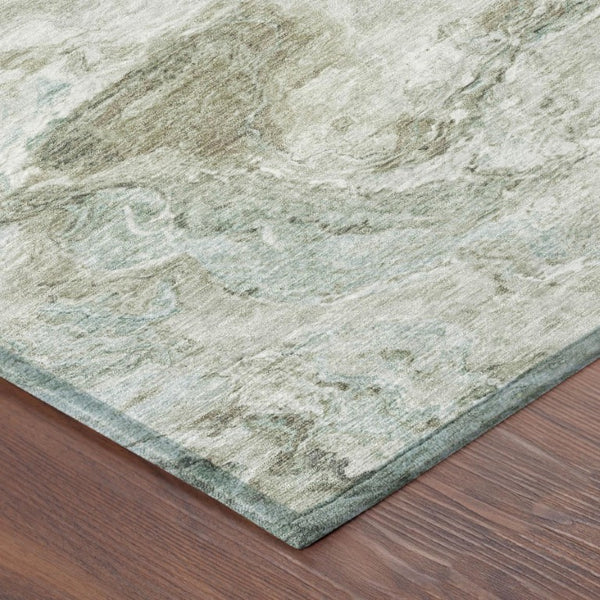 8x10 Abstract Beige Brown Polyester Area Rug Stain Resistant for Patio or Living Room