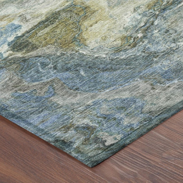 8x10 Abstract Polyester Area Rug Washable Stain Resistant Indoor Outdoor Patio Use