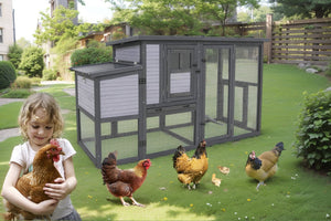 English Elm Large Breed Outdoor Doghouse Solid Fir Wood Covered Porch Weatherproof Asphalt Roof W1431S00006