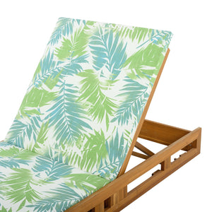 English Elm Christopher Knight Home® - Lounge Chaise Lounge Set - Acacia Wood With Water-Resistant Cushions, 4-Position Recline & Tropical Style N770P272405T_N770P253018L