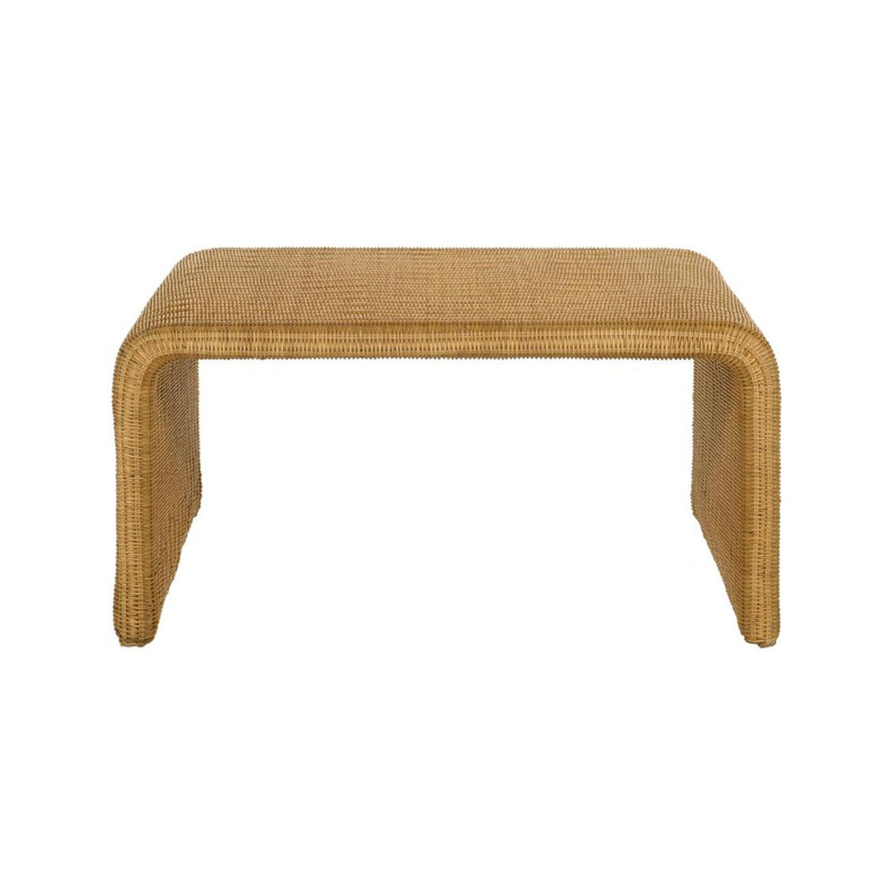English Elm Square Woven Rattan Coffee Table - Handcrafted Natural Design For Bohemian Living Room Style & Storage B016P378148-GIGA