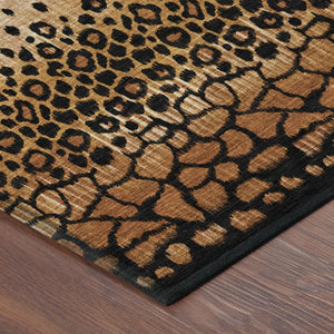 8 Ft Round Geometric Polyester Area Rug Stain Resistant for Patio or Playroom