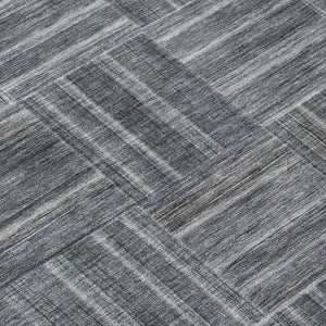 9 X 12 Gray Graphite Geometric Polyester Area Rug Stain Resistant Indoor Outdoor