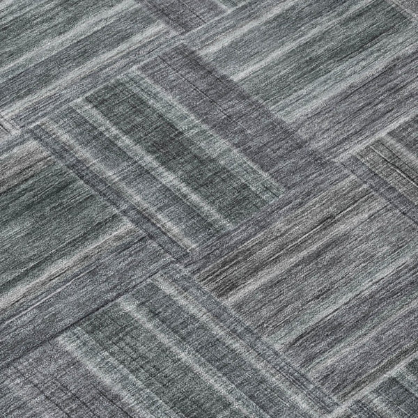 9 X 12 Gray Graphite Geometric Polyester Area Rug Stain Resistant Indoor Outdoor