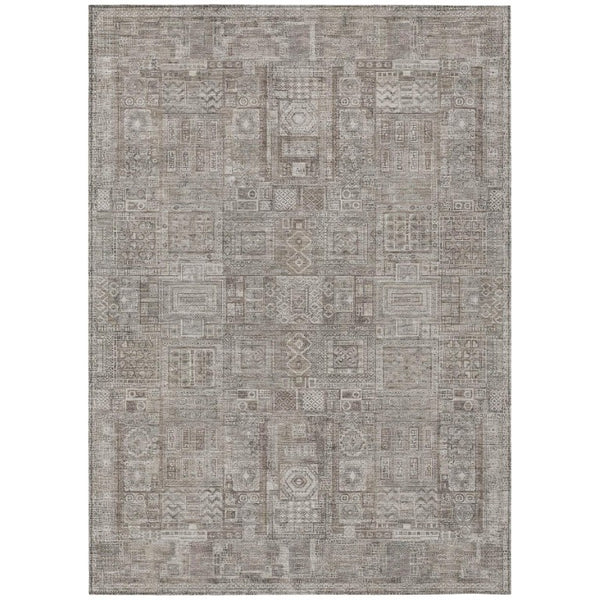 HomeRoots 8 X 10 Oriental Polyester Area Rug Stain Resistant Indoor Outdoor Patio Living Room 742088