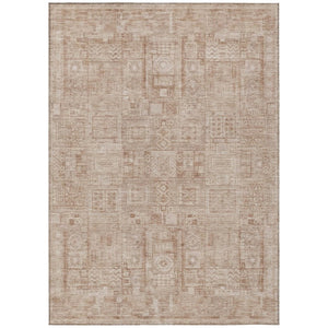 HomeRoots 9 X 12 Copper Orange Oriental Polyester Area Rug Washable Indoor Outdoor Patio 742095