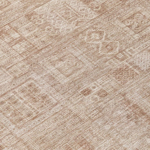 9 X 12 Copper Orange Oriental Polyester Area Rug Washable Indoor Outdoor Patio